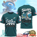 The Smurfs x Philadelphia Eagles NFL Custom T Shirt Design - Limotees LLC