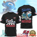 The Smurfs x Tampa Bay Buccaneers NFL Custom T Shirt Design - Limotees LLC