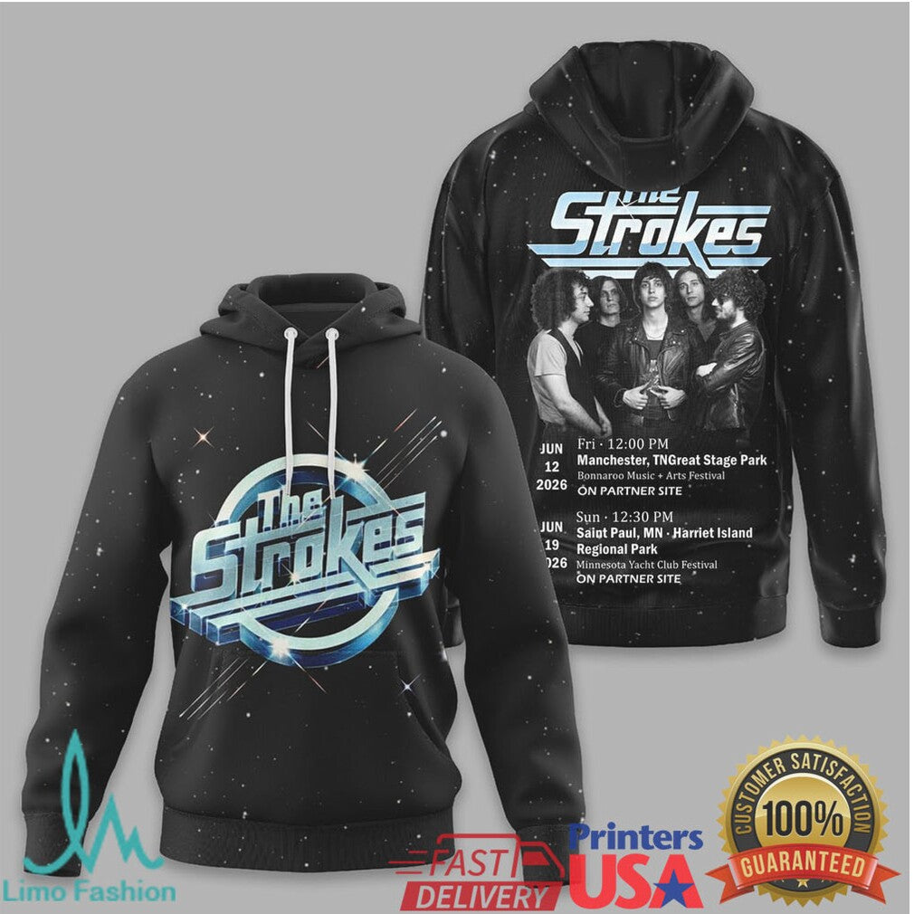 The Strokes 2026 Tour Space Galaxy Concert T Shirt - Limotees LLC