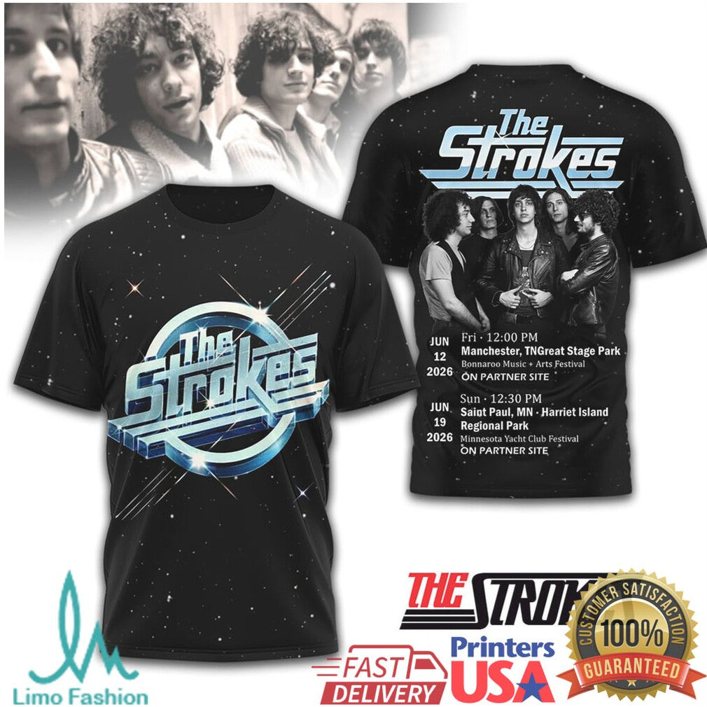 The Strokes 2026 Tour Space Galaxy Concert T Shirt - Limotees LLC