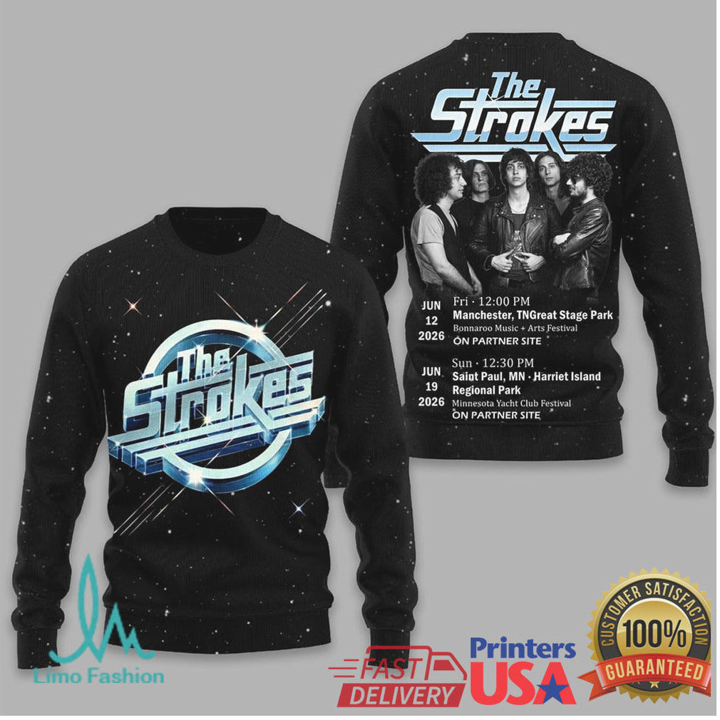 The Strokes 2026 Tour Space Galaxy Concert T Shirt - Limotees LLC