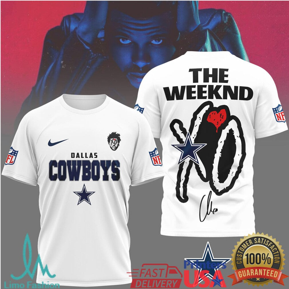 The Weeknd XO Dallas Cowboys Special Edition Fan Jersey Tee - Limotees LLC