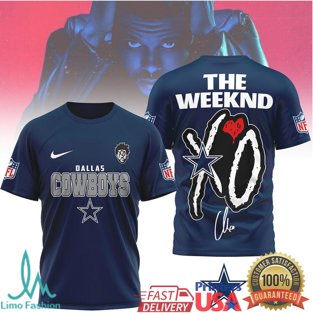 The Weeknd XO Dallas Cowboys Special Edition Fan Jersey Tee - Limotees LLC