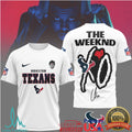 The Weeknd XO Houston Texans Hip Hop Style Football T Shirt - Limotees LLC