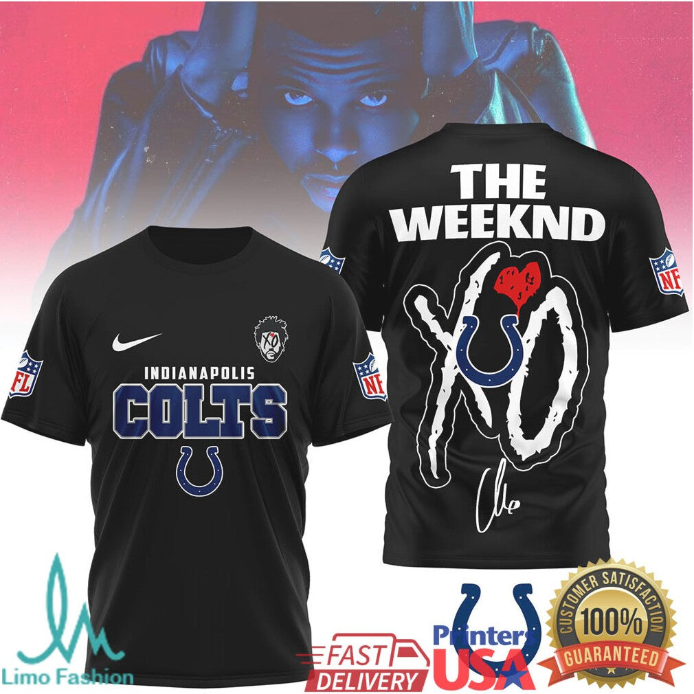 The Weeknd XO x Indianapolis Colts NFL Graphic T Shirt - Limotees LLC