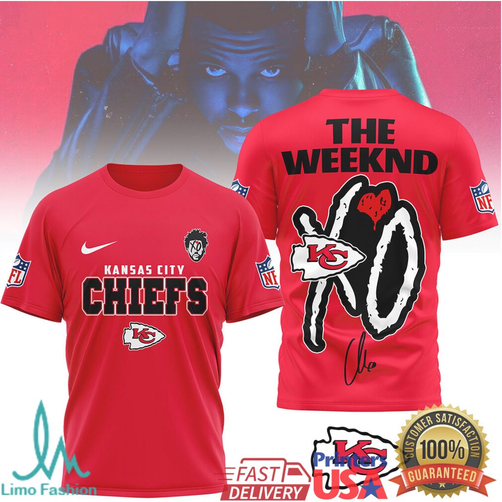 The Weeknd XO x Kansas City Chiefs NFL Graphic T Shirt - Limotees LLC