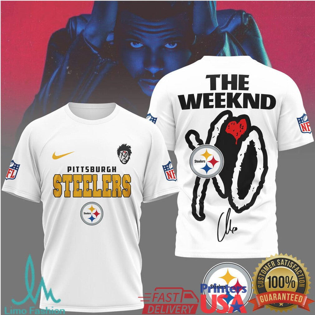 The Weeknd XO x Pittsburgh Steelers NFL Graphic T Shirt - Limotees LLC