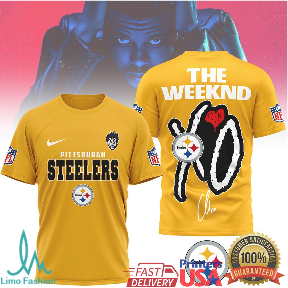 The Weeknd XO x Pittsburgh Steelers NFL Graphic T Shirt - Limotees LLC