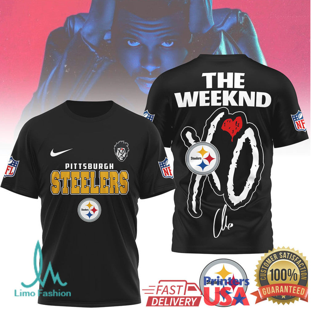 The Weeknd XO x Pittsburgh Steelers NFL Graphic T Shirt - Limotees LLC