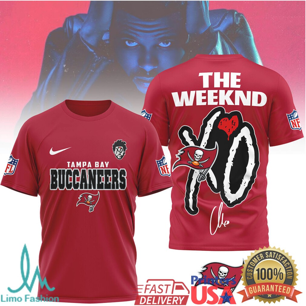 The Weeknd XO x Tampa Bay Buccaneers NFL Graphic T Shirt - Limotees LLC