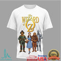 The Wizard of Oz Movie Characters and Ruby Slippers Double Sided T Shirt - Limotees LLC