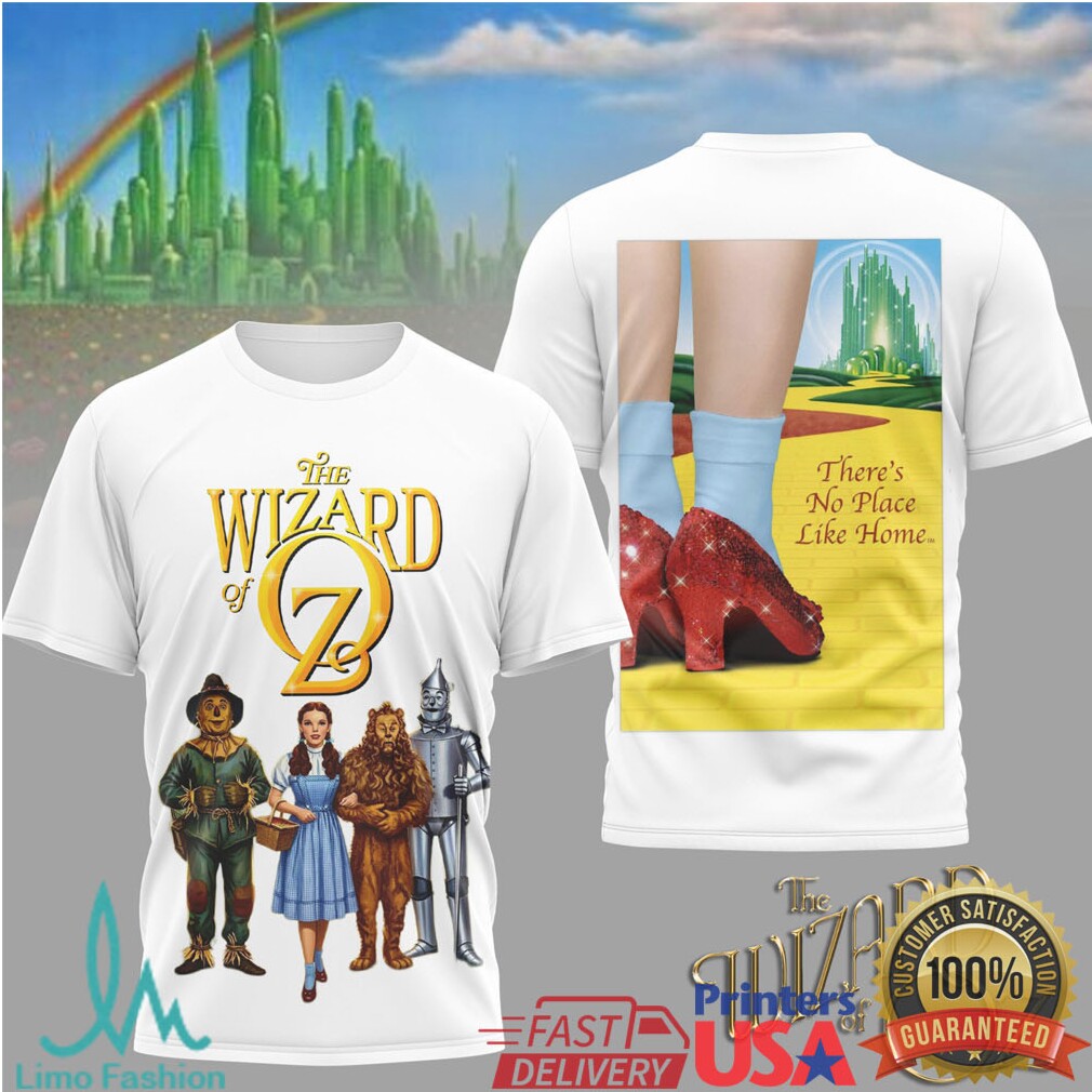 The Wizard of Oz Movie Characters and Ruby Slippers Double Sided T Shirt - Limotees LLC