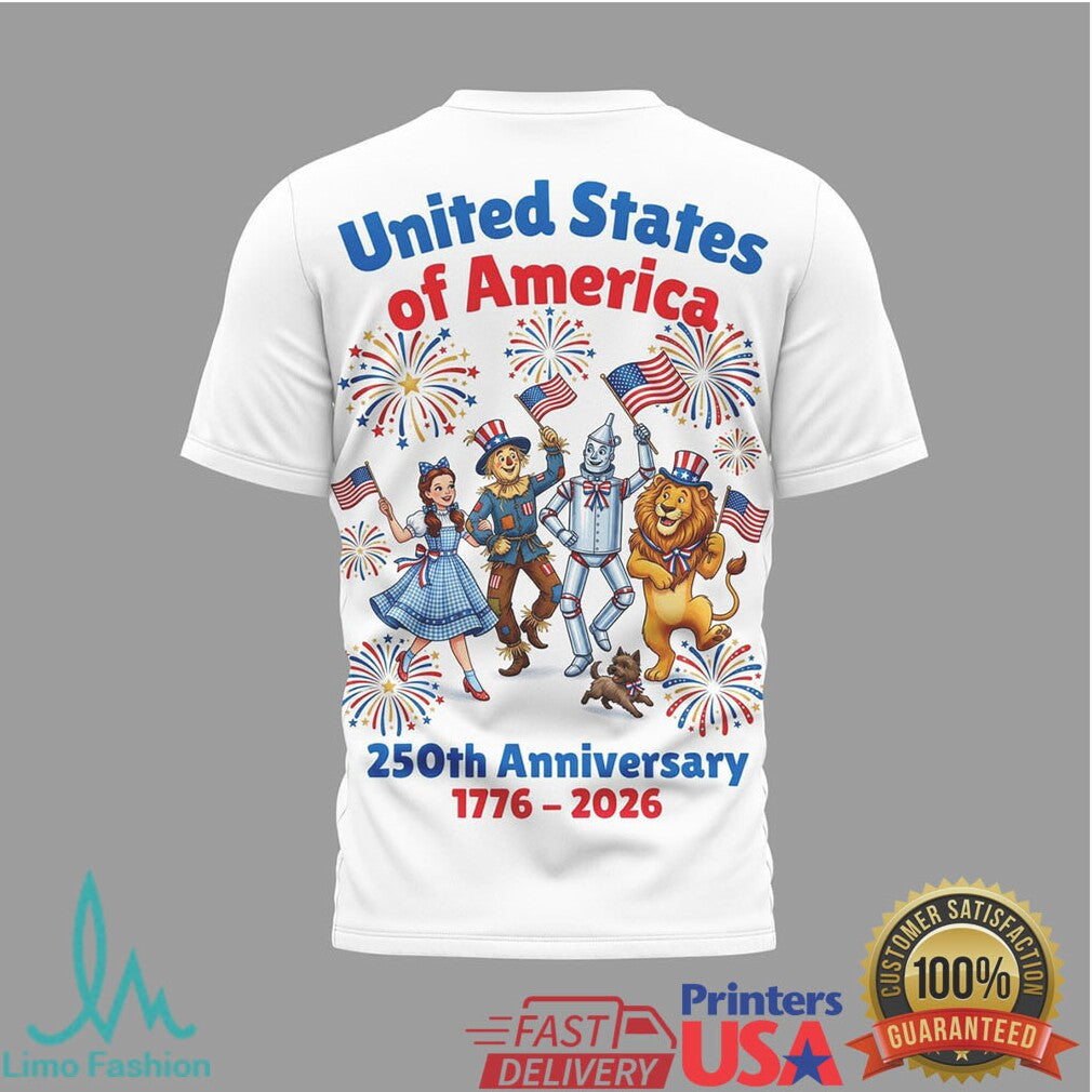 The Wizard of Oz Patriotic 250th Anniversary T Shirt United States 1776 2026