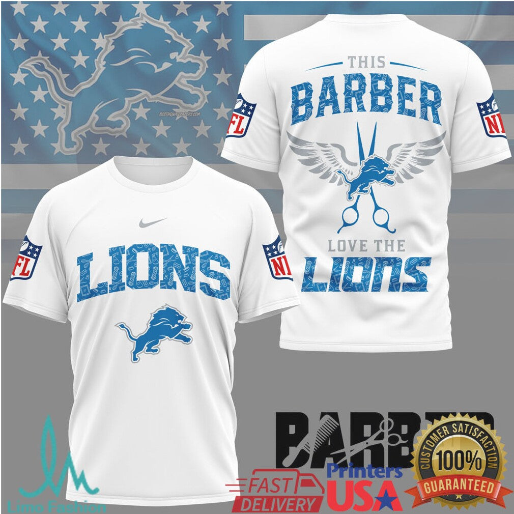 This Barber Love The Lions NFL Barber Life Graphic Tee - Limotees LLC
