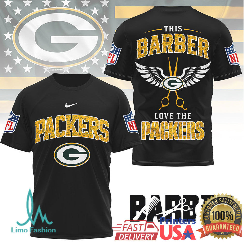 This Barber Love The Packers NFL Green Bay Barber Tee - Limotees LLC