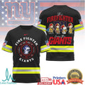 This Firefighter Loves The New York Giants Snoopy NFL Apparel T Shirt - Limotees LLC