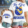 This Girl Loves Her Bosnians Soccer Ribbon Fan T Shirt