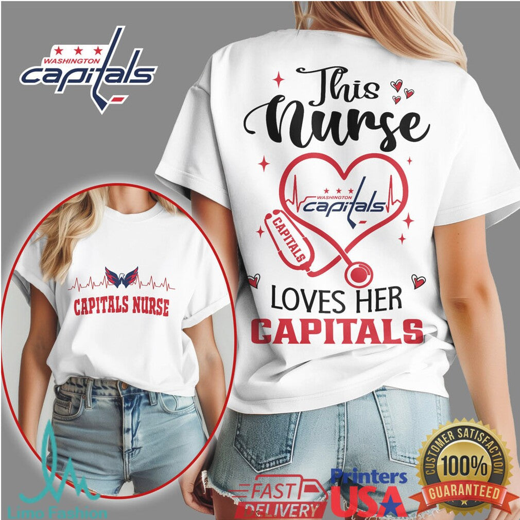 This Nurse Loves Her Capitals T Shirt Washington Hockey Nurse Gift - Limotees LLC