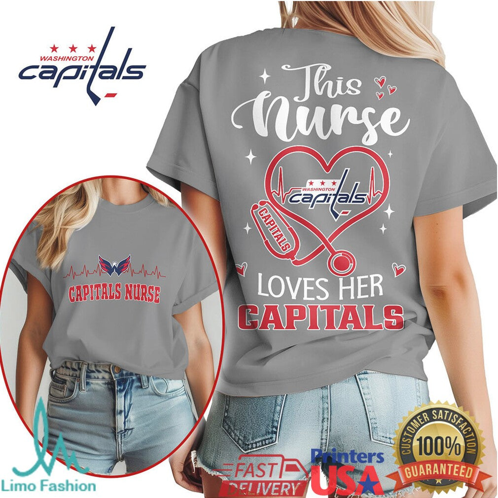 This Nurse Loves Her Capitals T Shirt Washington Hockey Nurse Gift - Limotees LLC