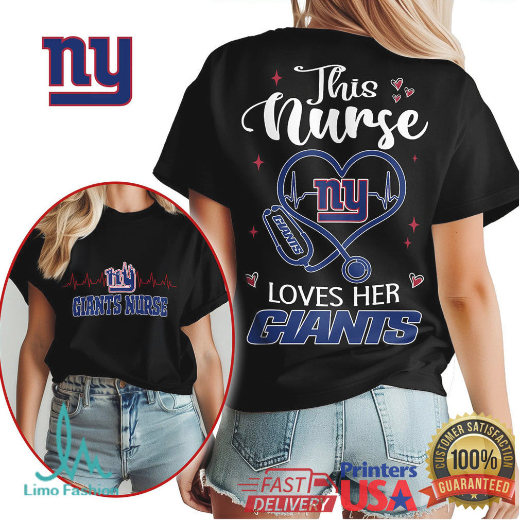 This Nurse Loves Her Ny Giants Tshirt Design - Limotees LLC