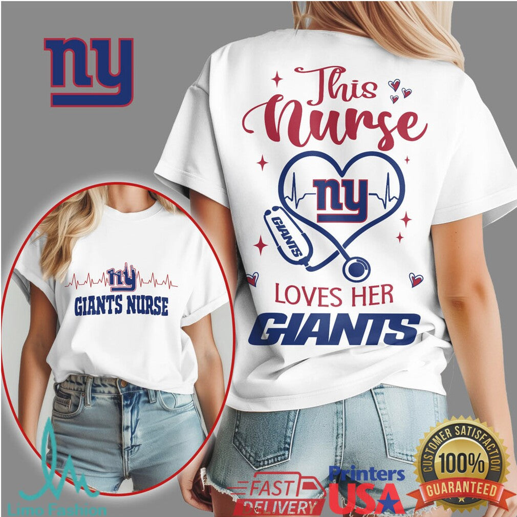 This Nurse Loves Her Ny Giants Tshirt Design - Limotees LLC