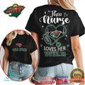 This Nurse Loves Her Wild T Shirt Minnesota Hockey Fan Nurse Gift - Limotees LLC