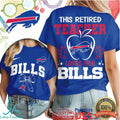 This Retired Teacher Loves Her Buffalo Bills T Shirt Custom Retirement Apple T Shirt