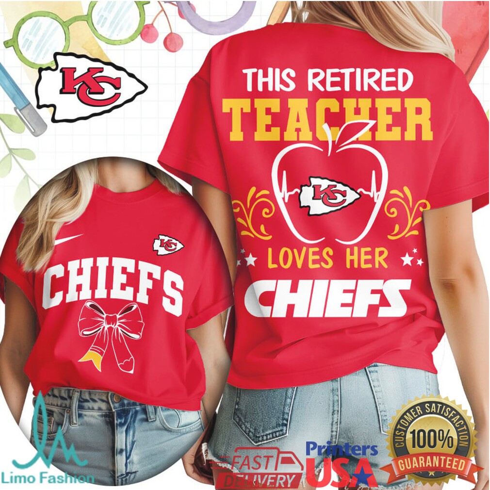 This Retired Teacher Loves Her Kansas City Chiefs Football T Shirt