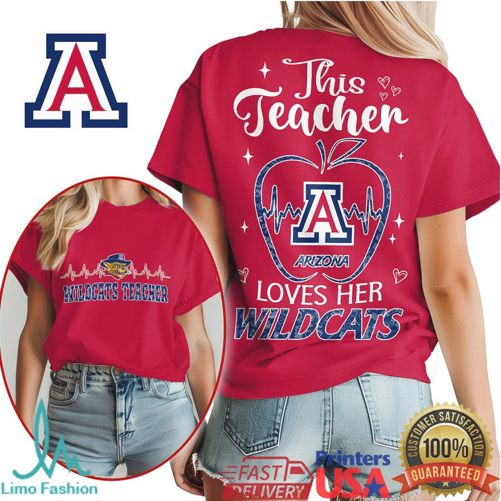 This Teacher Loves Her Arizona Wildcats T Shirt School Spirit