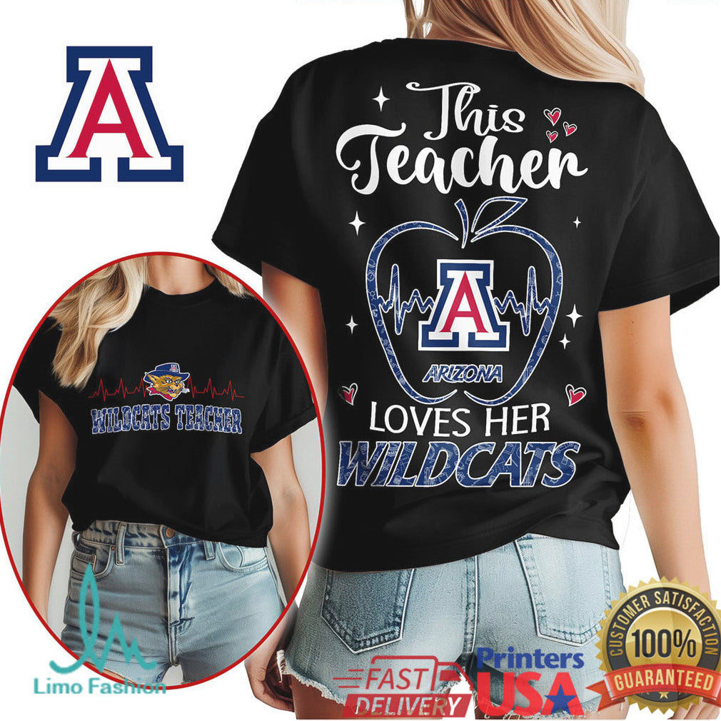 This Teacher Loves Her Arizona Wildcats T Shirt School Spirit