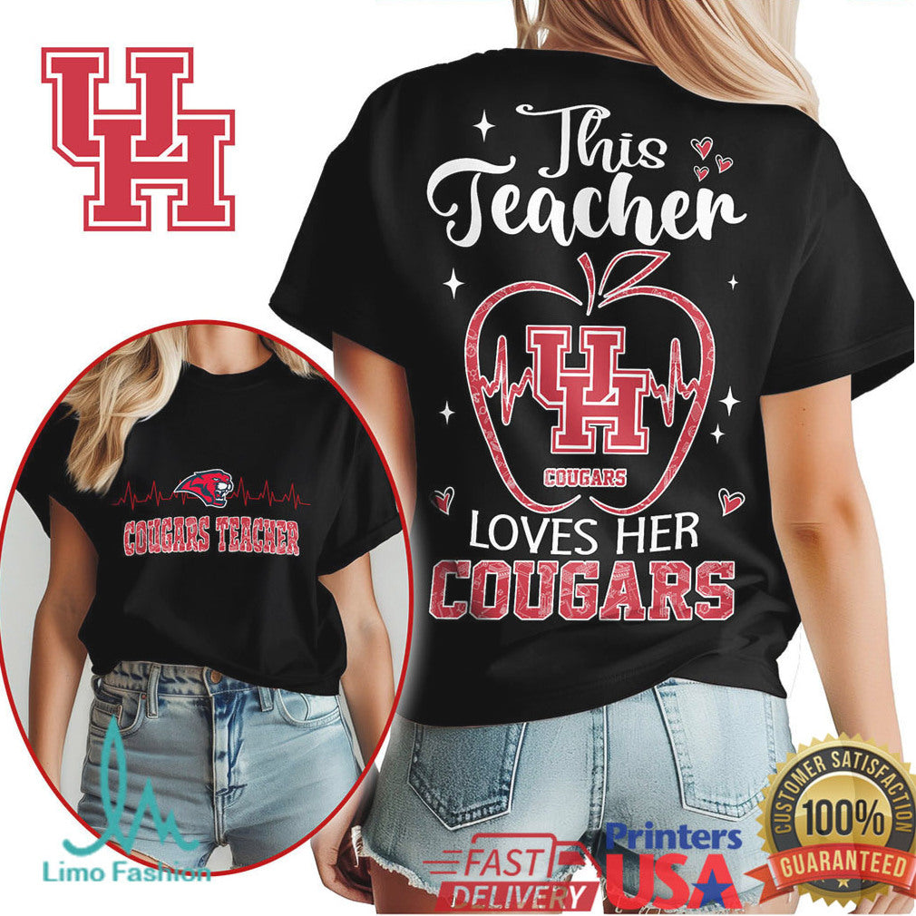 This Teacher Loves Her Cougars Houston University Gameday T Shirt - Limotees LLC