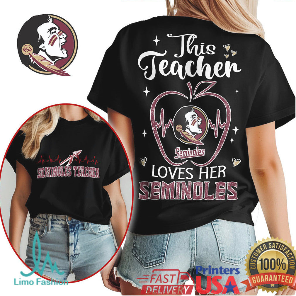 This Teacher Loves Her FSU Seminoles T Shirt Florida State - Limotees LLC