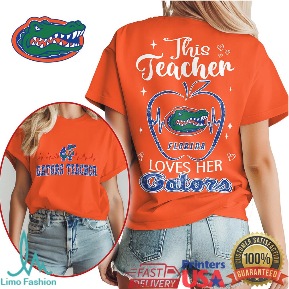 This Teacher Loves Her Gators Florida University School Spirit T Shirt - Limotees LLC