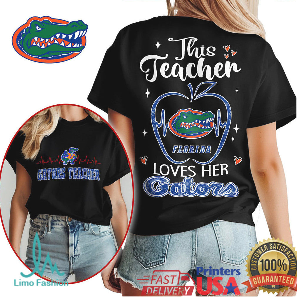 This Teacher Loves Her Gators Florida University School Spirit T Shirt - Limotees LLC