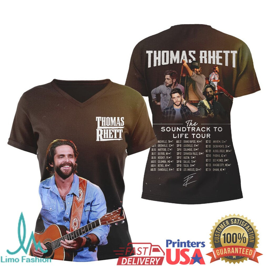 Thomas Rhett Soundtrack to Life Tour T Shirt and V Neck Collection - Limotees LLC