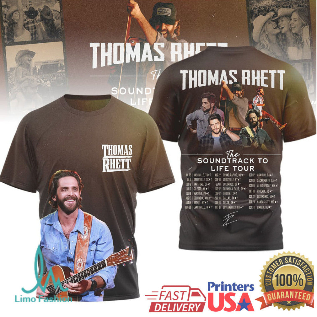 Thomas Rhett The Soundtrack To Life Tour 2026 Country Music Concert T Shirt - Limotees LLC