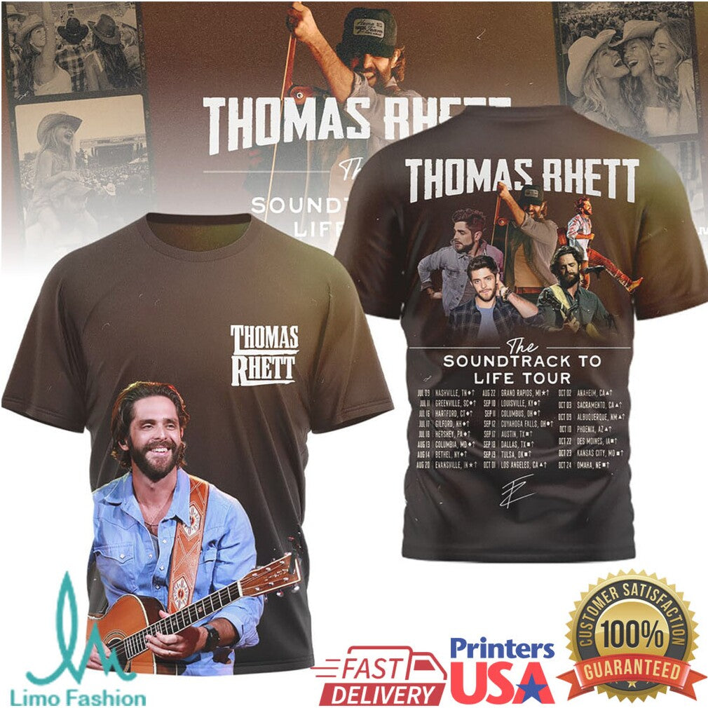 Thomas Rhett The Soundtrack To Life Tour 2026 Country Music Concert T Shirt - Limotees LLC