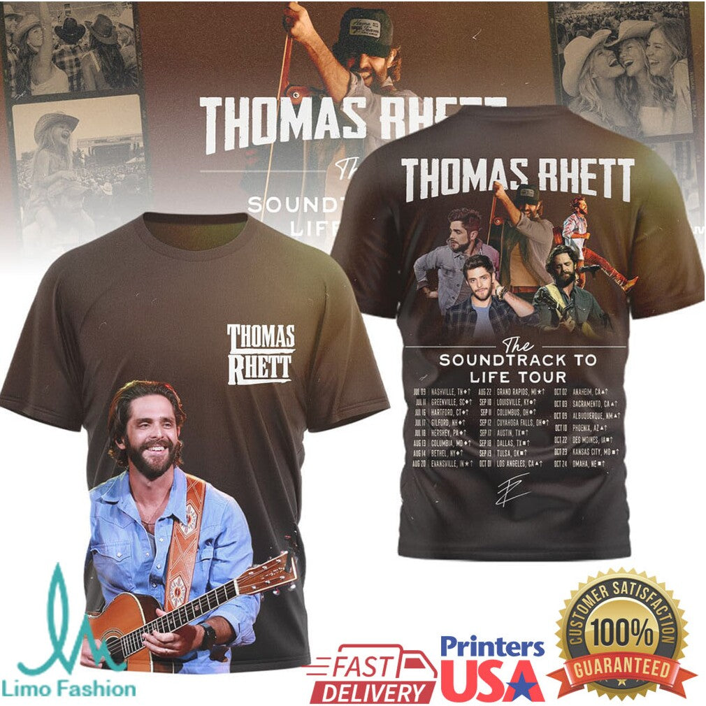 Thomas Rhett The Soundtrack To Life Tour 2026 Country Music Concert T Shirt - Limotees LLC