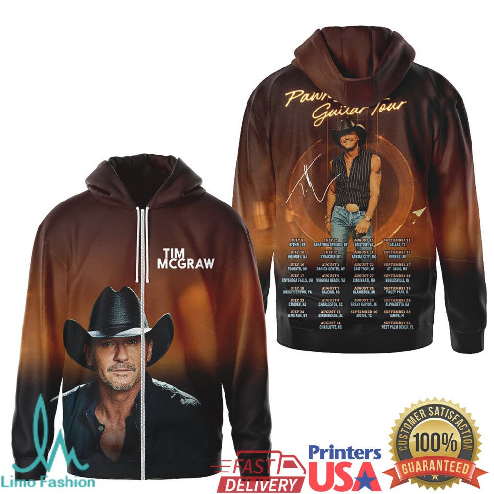 Tim McGraw Pawn Shop Guitar Tour 2026 Photo Graphic Hoodie & Tee - Limotees LLC