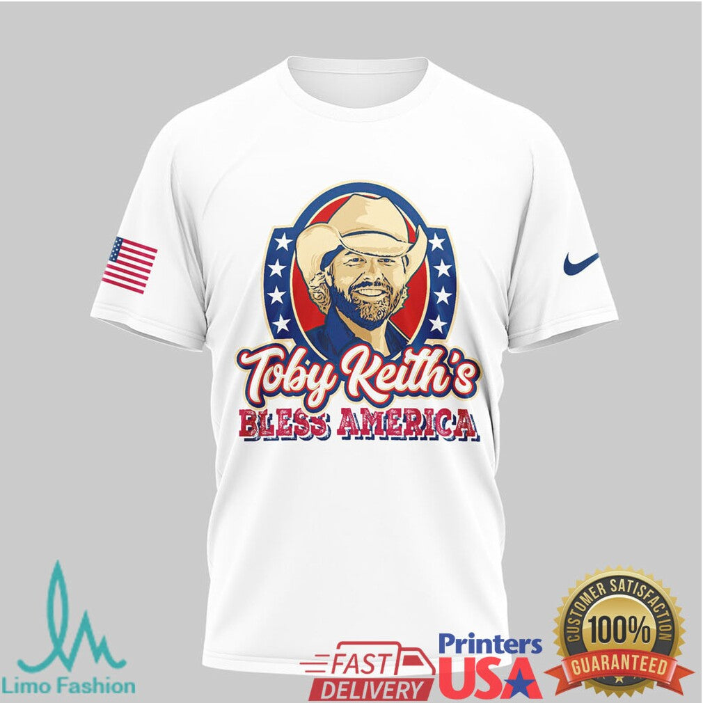 Toby Keith Bless America 250 Years of Freedom Memorial T Shirt - Limotees LLC