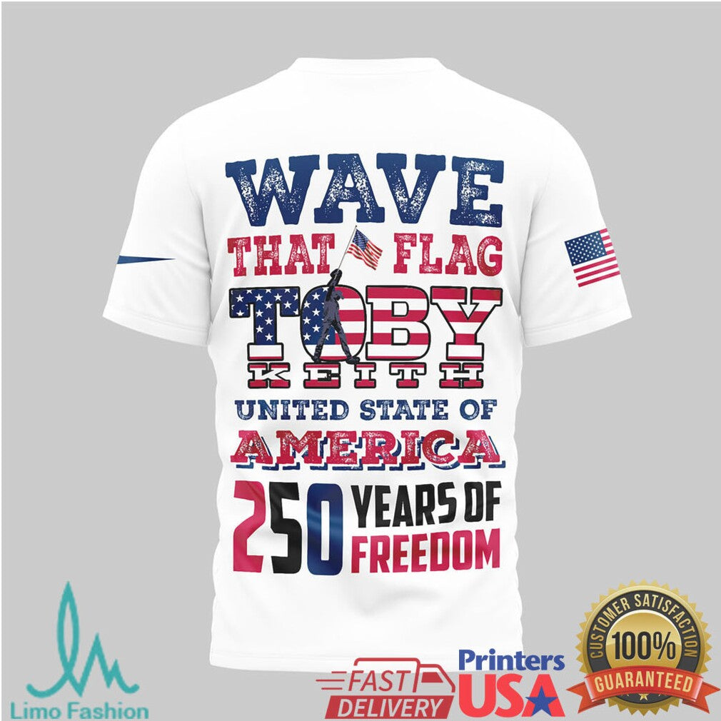 Toby Keith Bless America 250 Years of Freedom Memorial T Shirt - Limotees LLC