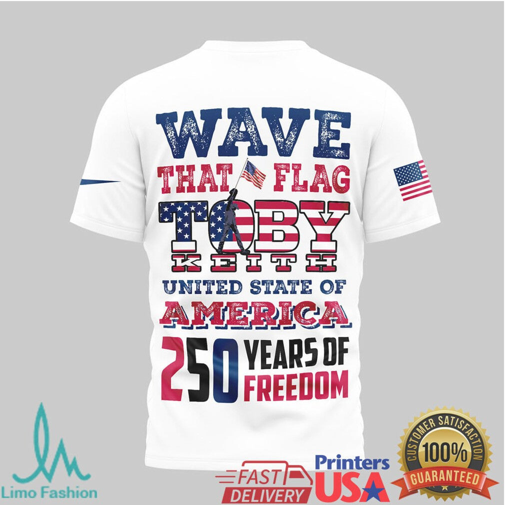 Toby Keith Bless America 250 Years of Freedom Memorial Tribute T Shirt - Limotees LLC