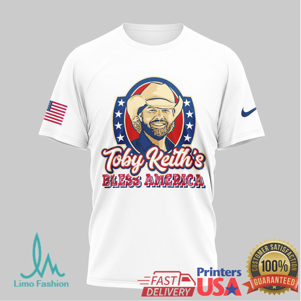 Toby Keith Bless America 250 Years of Freedom Memorial Tribute T Shirt - Limotees LLC