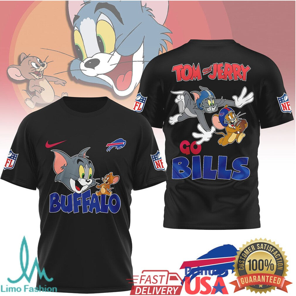 Tom and Jerry Buffalo Bills “Go Bills” NFL Football Shirt - Limotees LLC