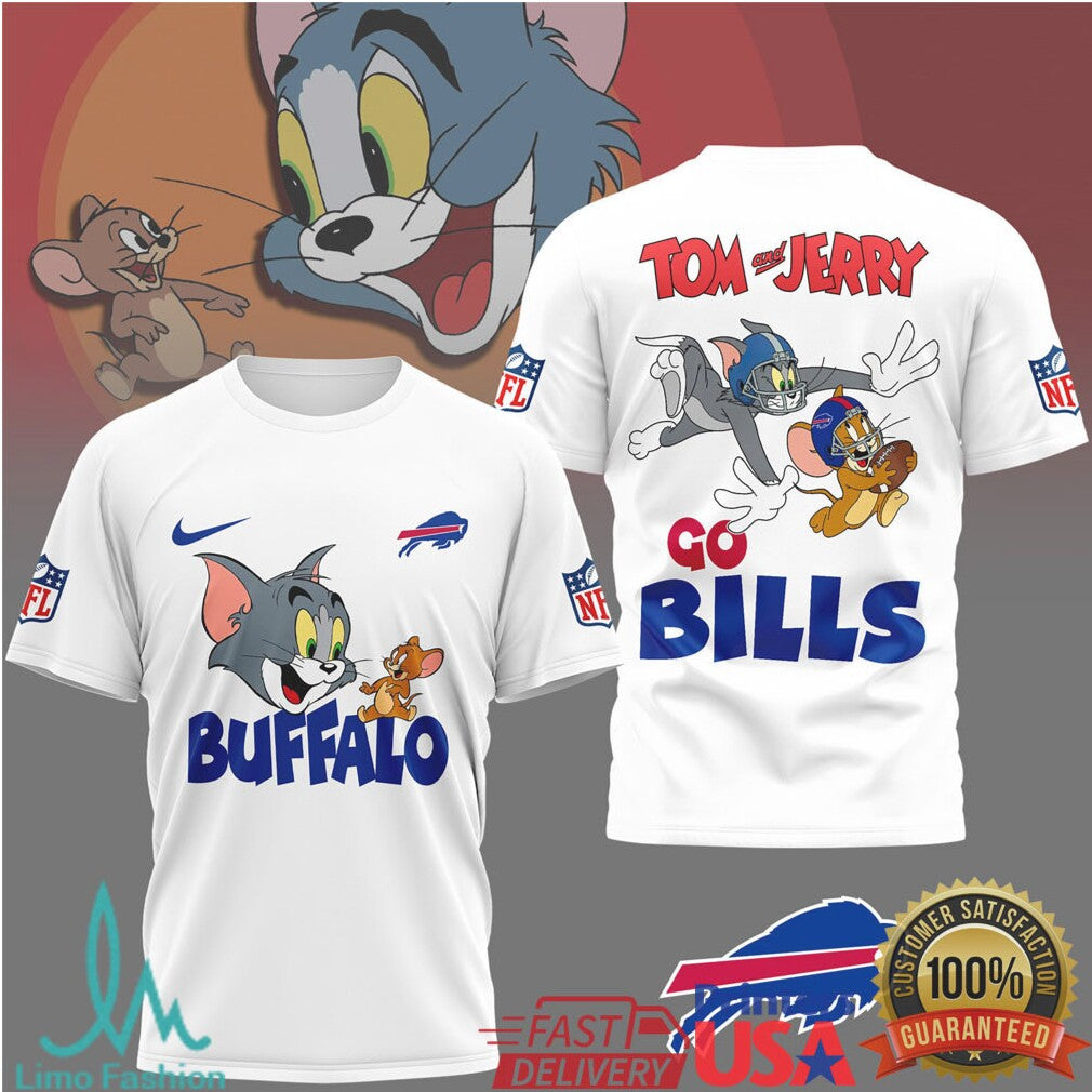 Tom and Jerry Buffalo Bills “Go Bills” NFL Football Shirt - Limotees LLC