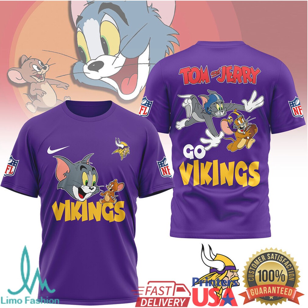 Tom and Jerry Minnesota Vikings NFL “Go Vikings” Shirt - Limotees LLC