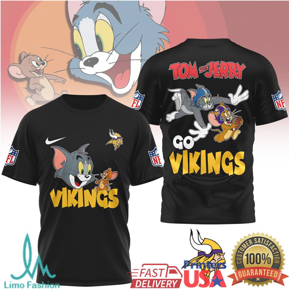 Tom and Jerry Minnesota Vikings NFL “Go Vikings” Shirt - Limotees LLC