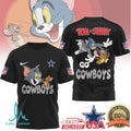 Tom and Jerry x Dallas Cowboys NFL “America's Team” Cartoon Shirt - Limotees LLC