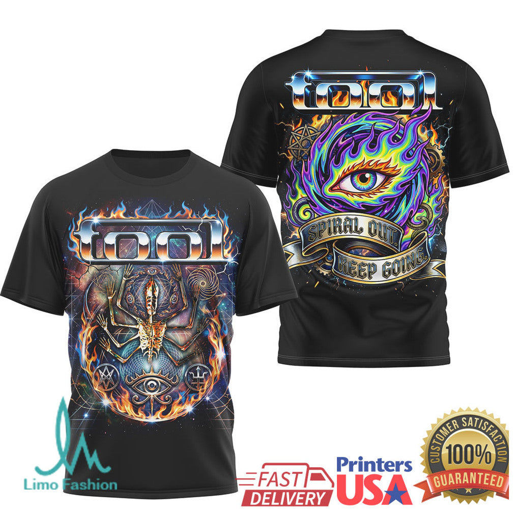 Tool Band Spiral Out Keep Going All Over Print Graphic T Shirt