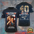 Top Gun 40 Years 1986 2026 Thank You For The Memories Signatures Photo T Shirt